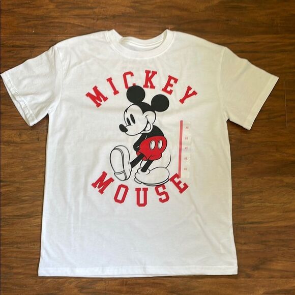 Disney Mickey Mouse Womens White Short Sleeve T-Shirt Sz XS - Picture 1 of 5
